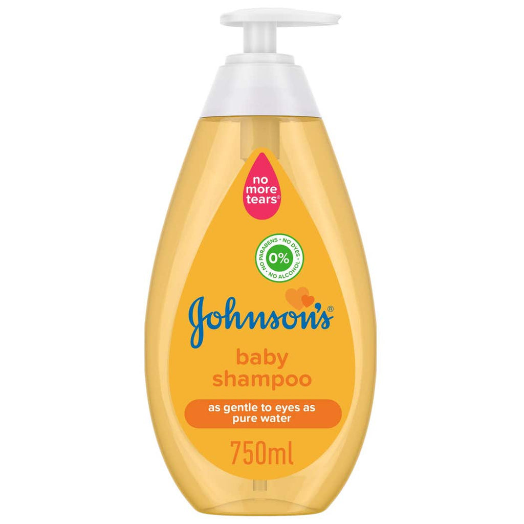 Johnson's Baby Shampoo, As Gentle to Eyes as Pure Water, Sulfate, Dye & Paraben Free, No More Tears Formula, Hypoallergenic, Dermatologically Tested, 750ml